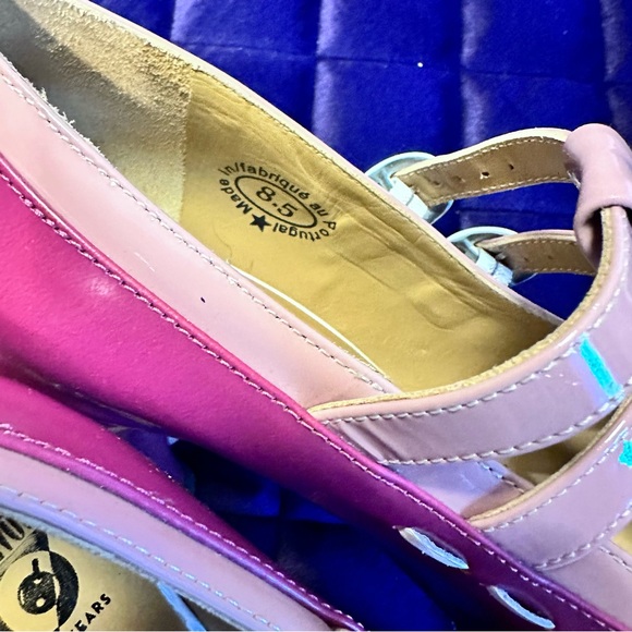 Fluevog Bellevue Mary Fields Double Strap Mary Jane Heel in Pink (& Orange) 🩷🧡 - Picture 4 of 12